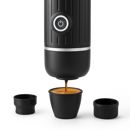 Cafetera portátil para Cápsulas y Café Molido con Calentador de Agua