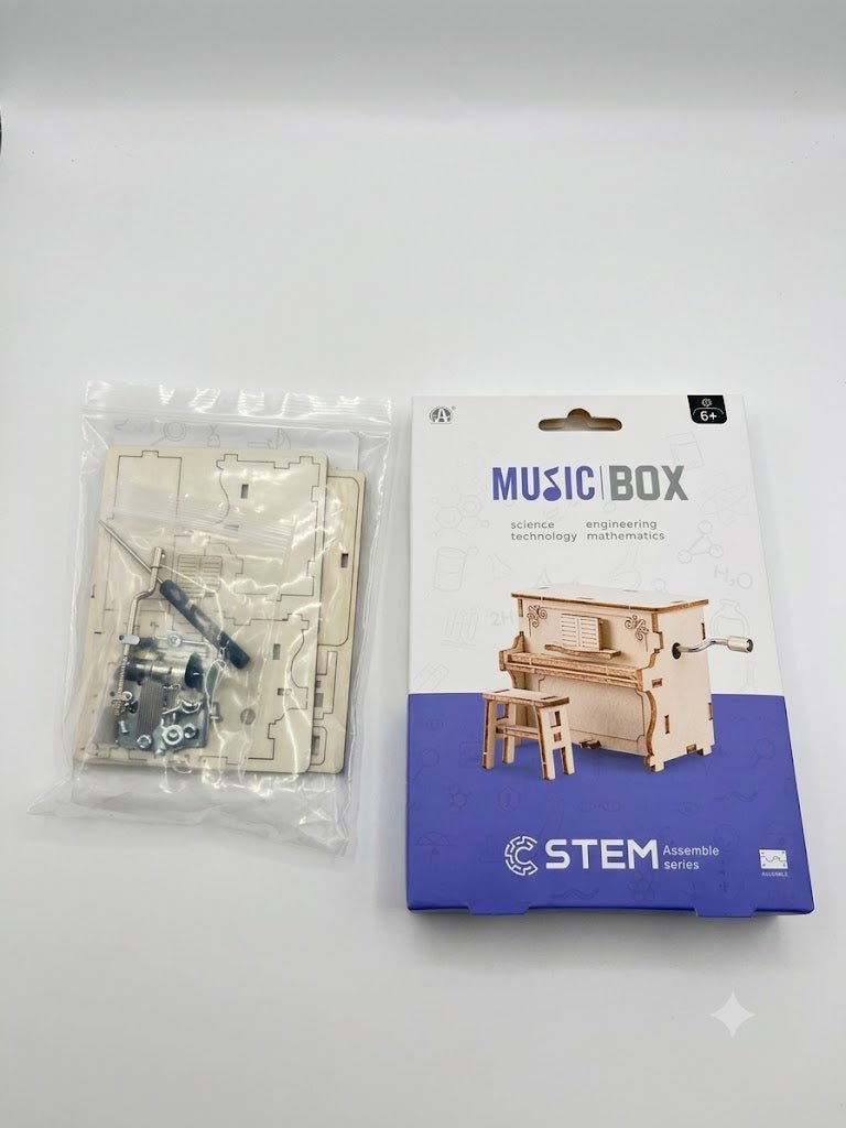 Caja de Musica Piano de Madera Armable Rompecabezas 3D