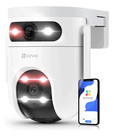 Cámara Exterior EZVIZ H9c Dual 2K + 2K Doble Lente 360° IA