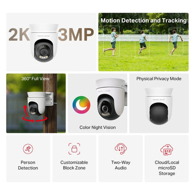 Cámara Exterior WiFi Mercusys MC510 2K 3MP MotorizadaMercusysItems Digital Spa – Tecnología, Hogar y Fitness en un solo lugar