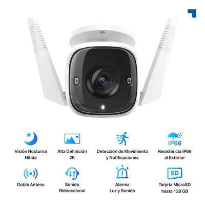 Camara Seguridad Exterior WiFi TP-Link Tapo TC65 3MP