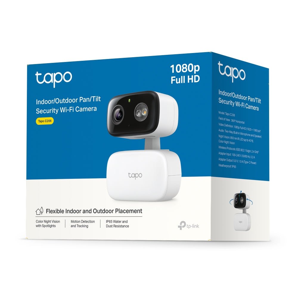 Cámara Seguridad WiFi TP - Link Tapo C206 Interior/Exterior