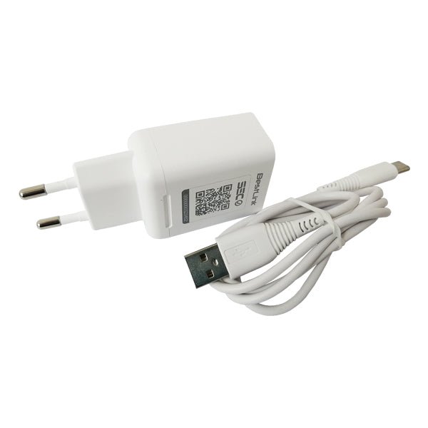 Cargador de Pared Doble USB 2.1 Amp BestLink con Cable Tipo CBestlinkItems Digital Spa – Tecnología, Hogar y Fitness en un solo lugar