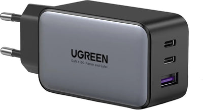 Cargador GaN 65W Ugreen Nexode 3 Puertos USB-C Rápido