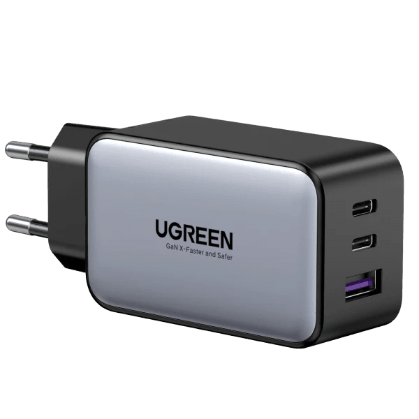 Cargador GaN 65W Ugreen Nexode 3 Puertos USB-C Rápido