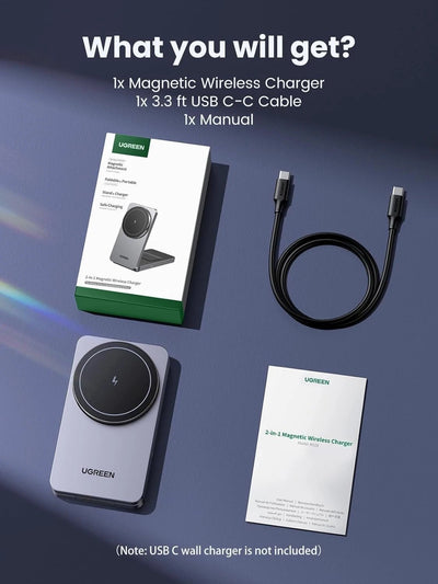 Cargador Inalámbrico UGREEN 2 en 1 MagSafe 15W Qi