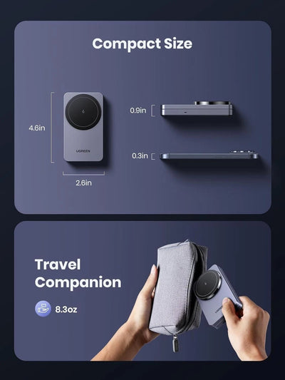 Cargador Inalámbrico UGREEN 2 en 1 MagSafe 15W Qi