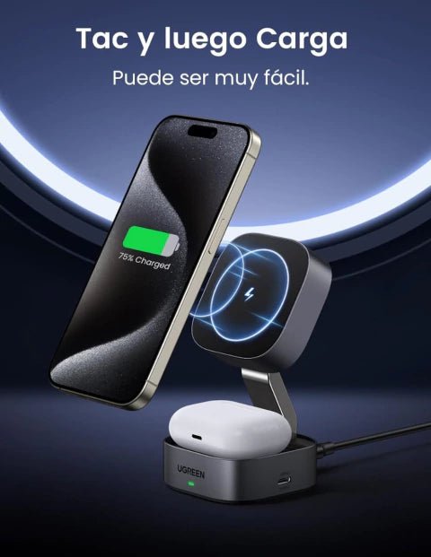 Cargador Magnético Plegable UGREEN W526 15W MagSafe