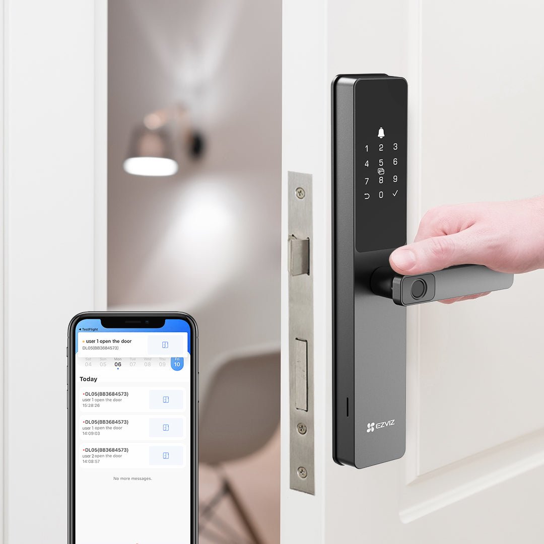 Cerradura Inteligente EZVIZ DL05 Huella WiFi Pin y Teclado Táctil