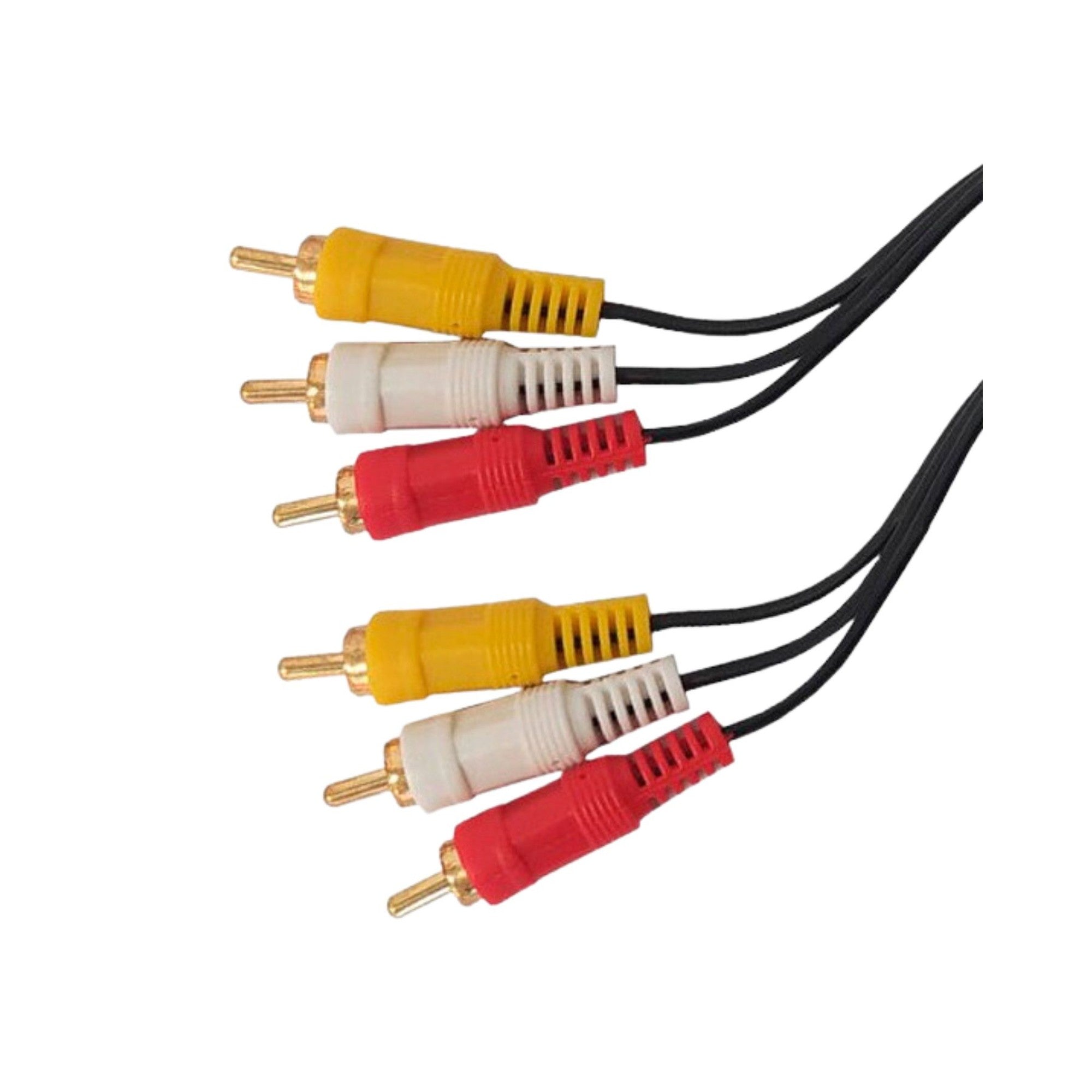 Cable de Audio 3 RCA a RCA M-M 1,8 Metros - cable audio