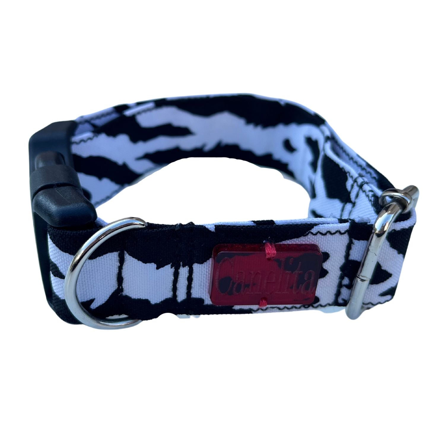 Collar para Mascotas Broche Negro Modelo Vaca - Ítems Digital Spa