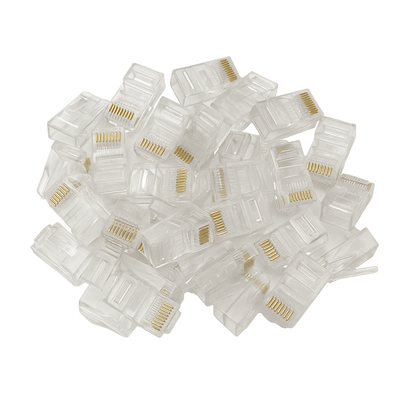 Conectores RJ45 Cat6 Pack 100 Unidades Alta Velocidad