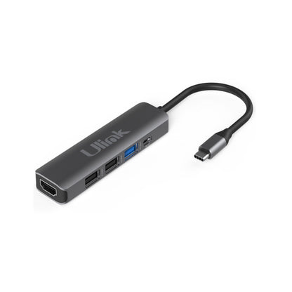 Adaptador Multipuerto USB C 5 en 1UL-ADC502 Ulink Alta Calid - adaptador multipuerto