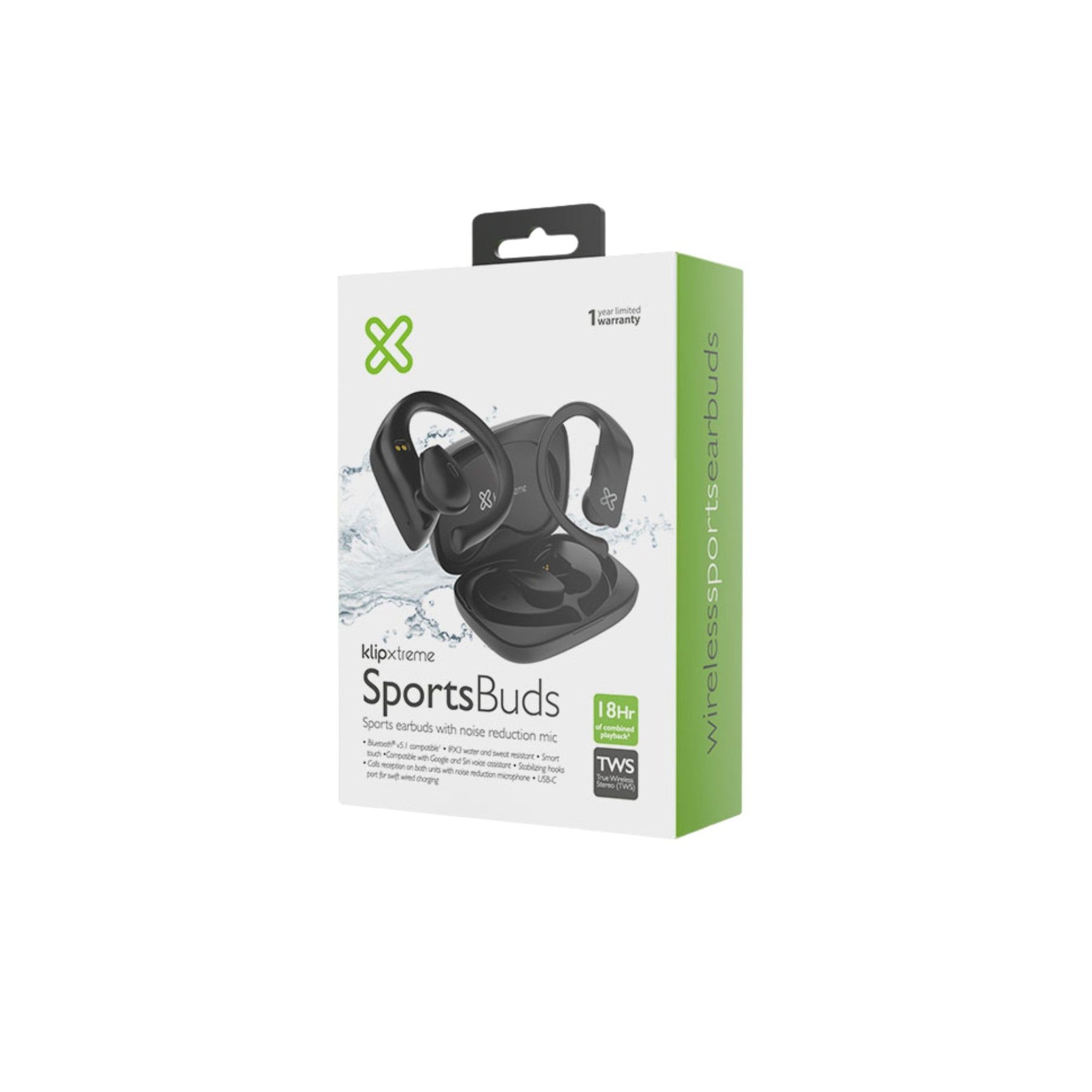 Audífonos Deportivos Bluetooth 18 hrs Klip Xtreme KTE-100BK - audífonos deportivos