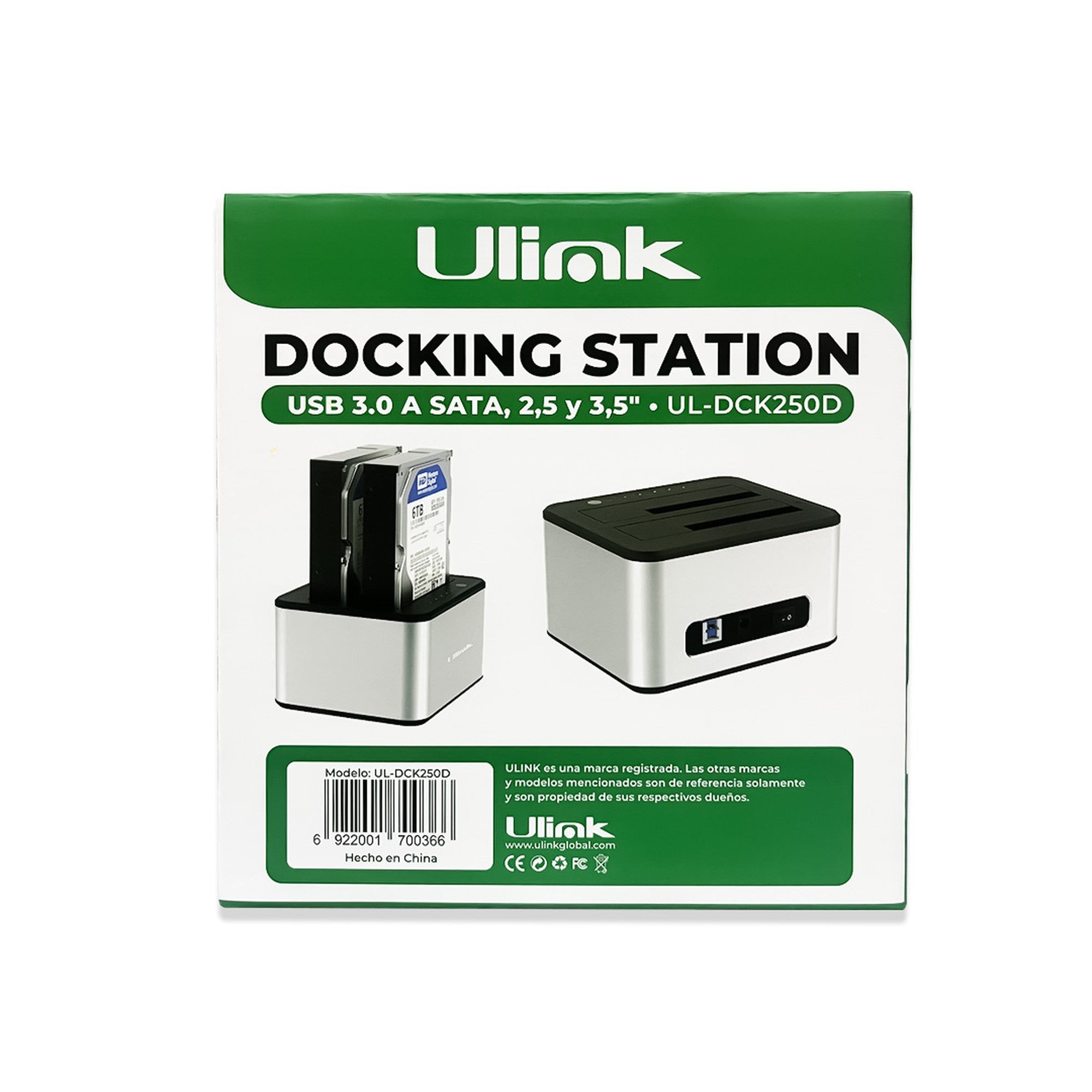 Docking Station USB 3.0 a SATA Ulink UL - DCK250D 2.5/3.5"UlinkItems Digital Spa – Tecnología, Hogar y Fitness en un solo lugar