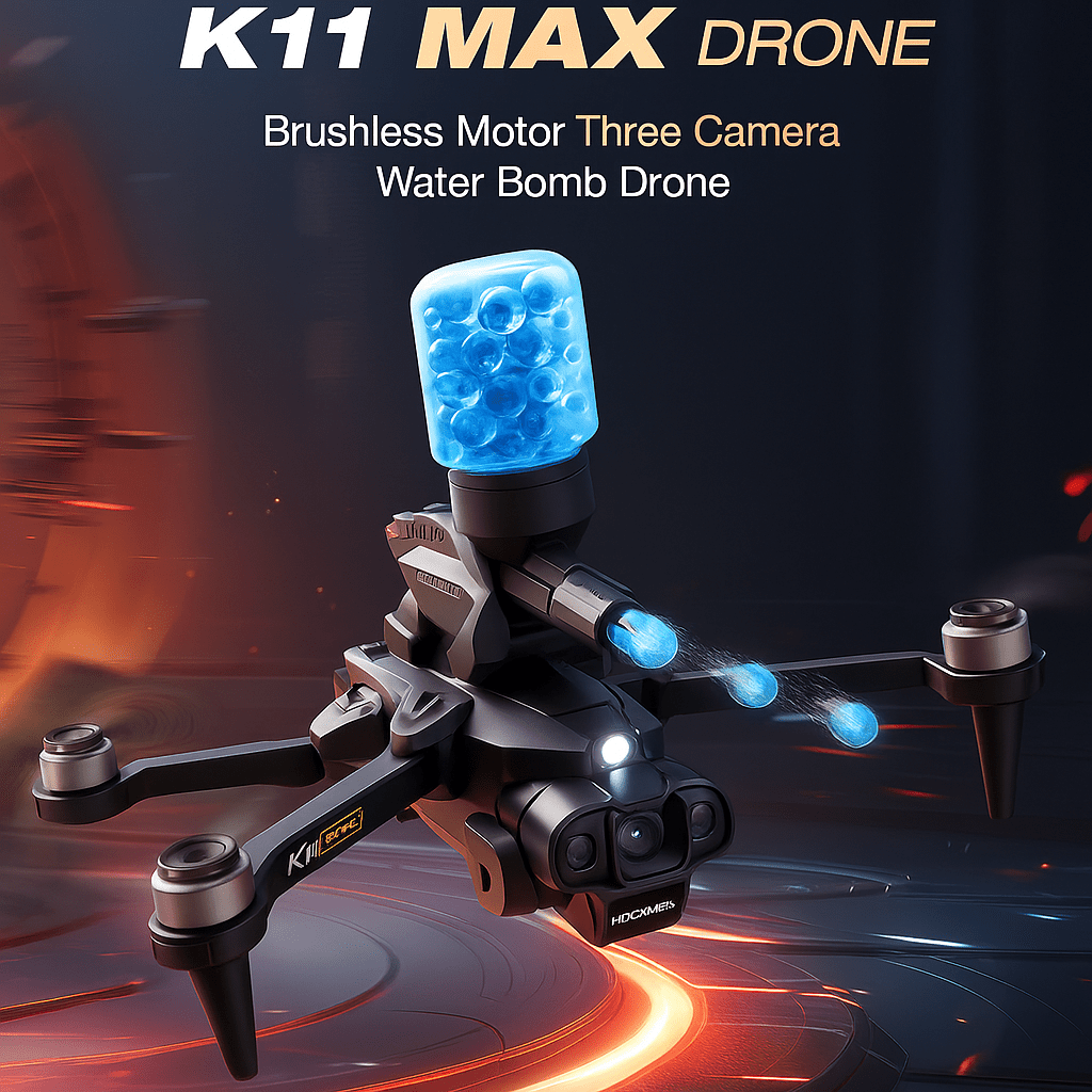 Drone de Batalla K11 con Cámara Lanza Bolitas de Gel