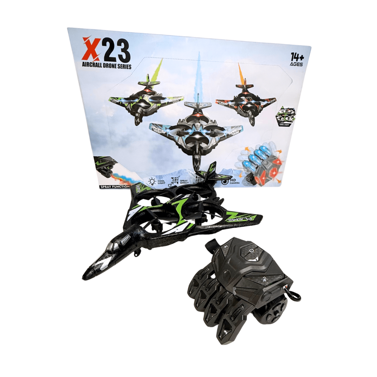 Drone Jet con Control de Gestos, Luces y Efecto Spray