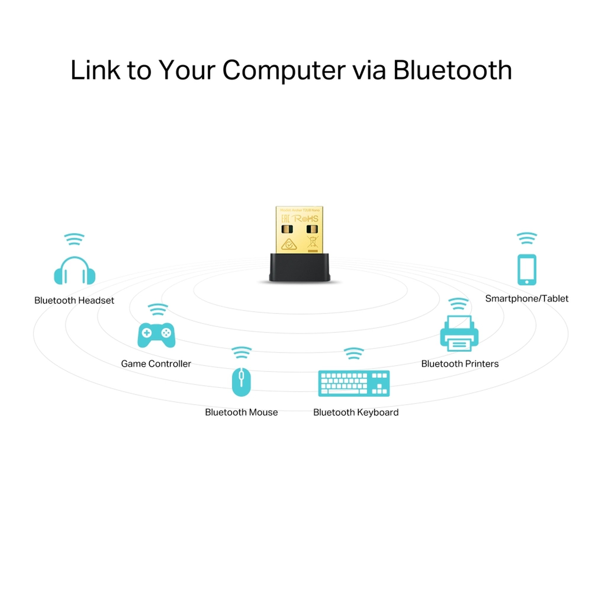 Adaptador USB Nano Dual Wifi Dual Band y Bluetooth  Archer T - archer t2ub