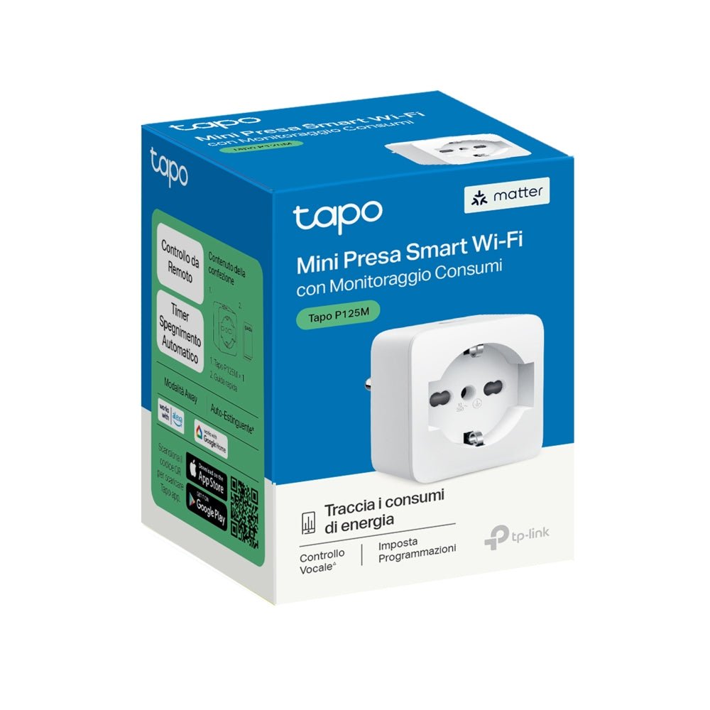 Enchufe Mini Smart WiFi Socket con Monitorización Tapo P125M - Ítems Digital Spa