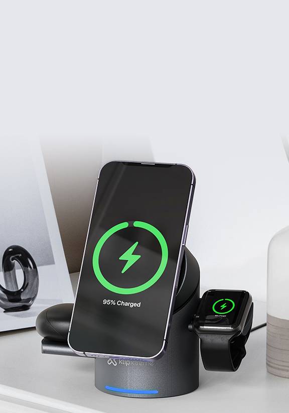 Estación de carga inalámbrica 3‑en‑1 Klip Xtreme KDC - 400 - Ítems Digital Spa