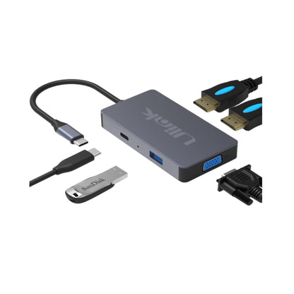 Adaptador Multipuerto USB C 5 en 1 Ulink Alta Calidad - adaptador multipuerto