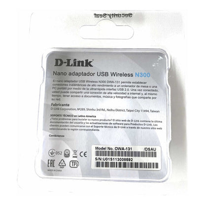 Adaptador Usb Wifi Nano D-link Dwa-131 N300 - especificación wlan