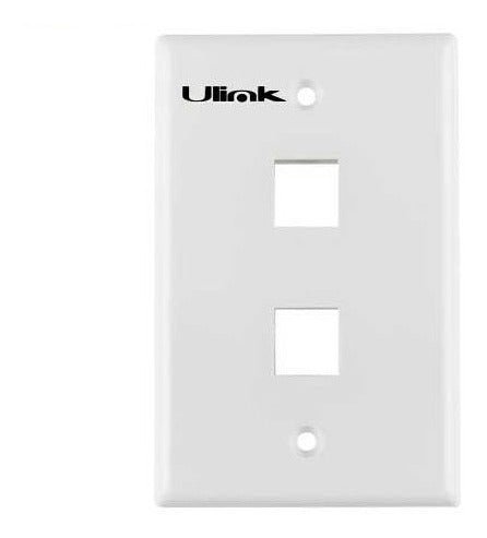 Faceplate Doble 2 Modulo Rj45 / Rj11 Ulink