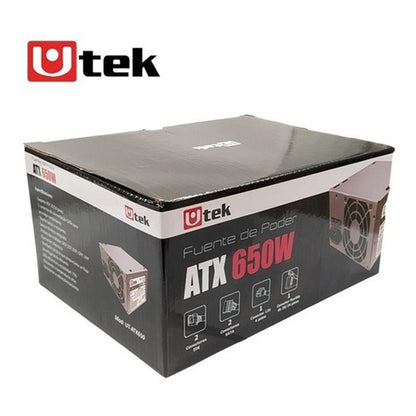 Fuente de Poder ATX 650W para PC Utek con Protección