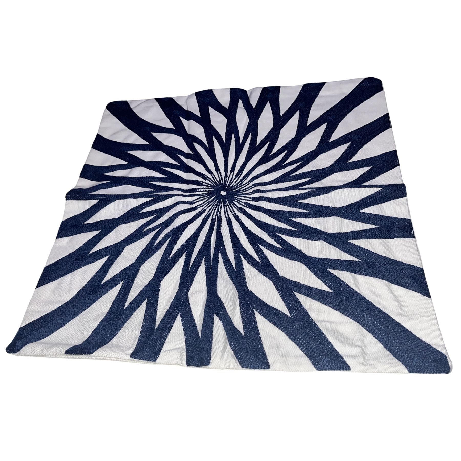 Funda de Cojín Azul Flor 45X45cm - Ítems Digital Spa