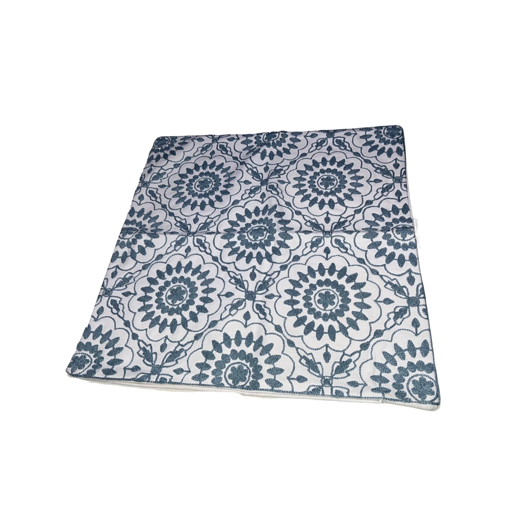 Funda de Cojín Flores Celeste 45X45cm - Ítems Digital Spa