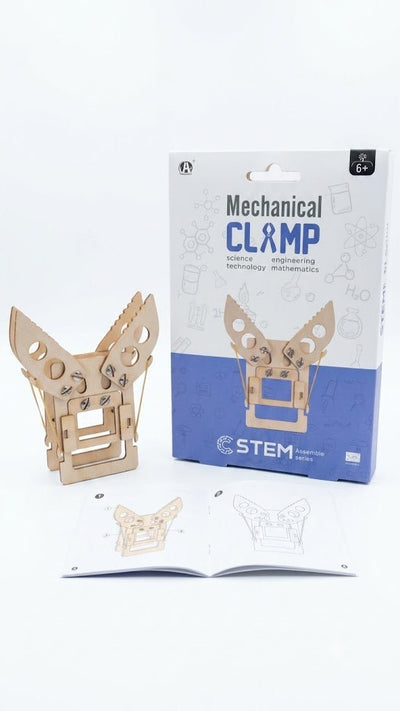 Garra Mecanica de Madera Armable STEM Pinza 3D