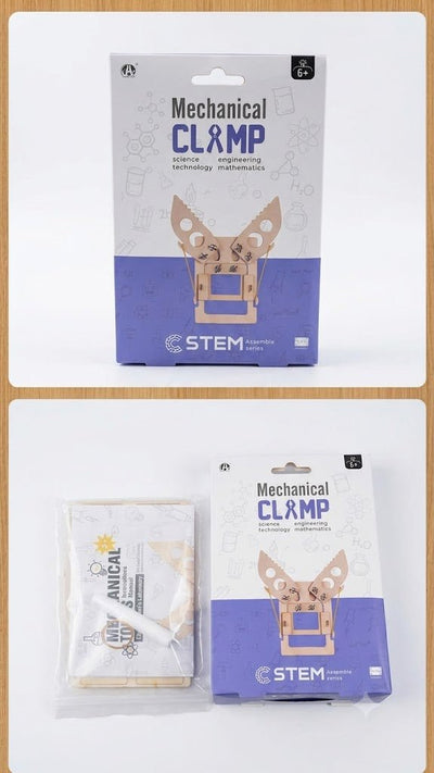 Garra Mecanica de Madera Armable STEM Pinza 3D
