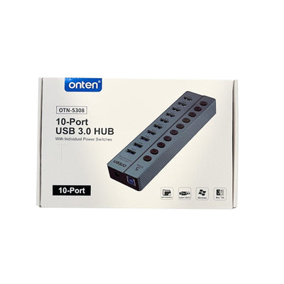 Hub USB 3.0 10 puertos con switch OTN - 5308OntenItems Digital Spa – Tecnología, Hogar y Fitness en un solo lugar