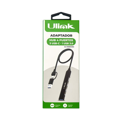 Hub USB 3.0 4 puertos 3x USB - C + USB - A UL - HUBAC204ULINKItems Digital Spa – Tecnología, Hogar y Fitness en un solo lugar