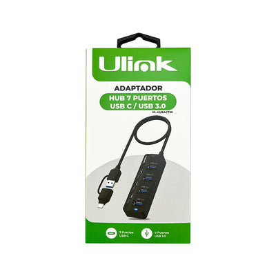 Hub USB 3.0 de 7 Puertos 4 USB-A y 3 USB-C UL-HUBAC730