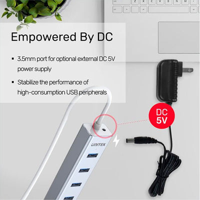 HUB USB 3.0 de 7 Puertos con Fuente de Poder Mod. Y - 3090