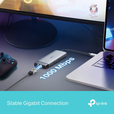 Hub USB-C 6 en 1 UH6120C con HDMI, RJ45 y USB 3.0