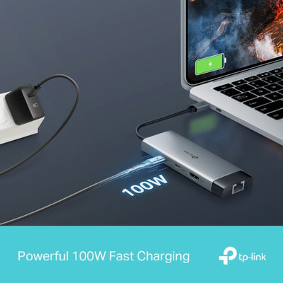 Hub USB-C 6 en 1 UH6120C con HDMI, RJ45 y USB 3.0