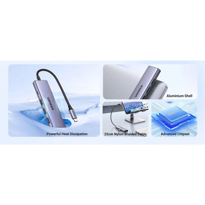 Hub USB - C Ugreen 4K 60Hz HDMI 100W PD 3 USB 3.0 CM511