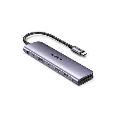 Hub USB - C Ugreen CM195 7 en 1 Gigabit HDMI 4K PD 100W
