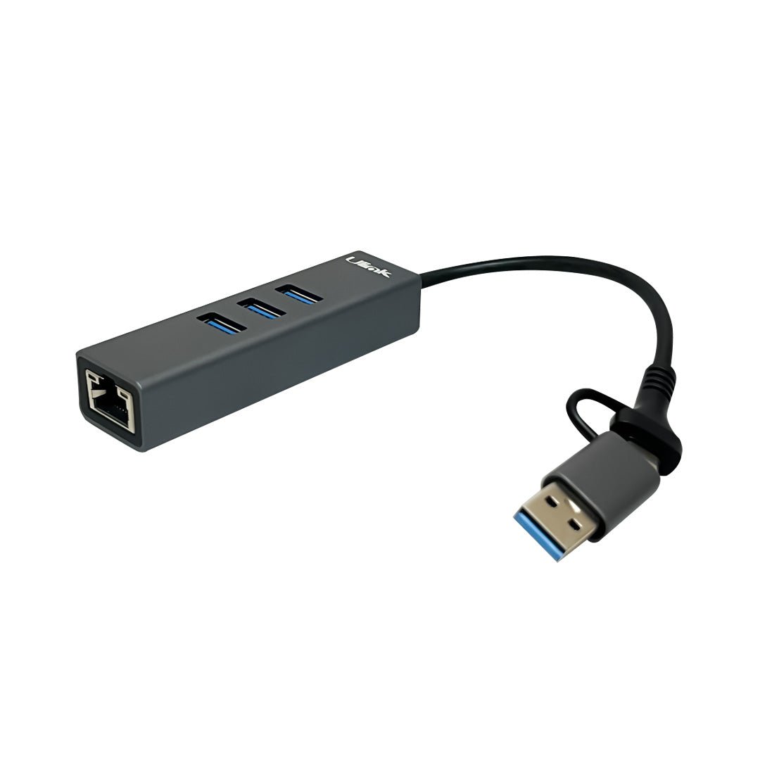Hub USB C y USB A a Gigabit Ethernet 3 Puertos USB 3.0