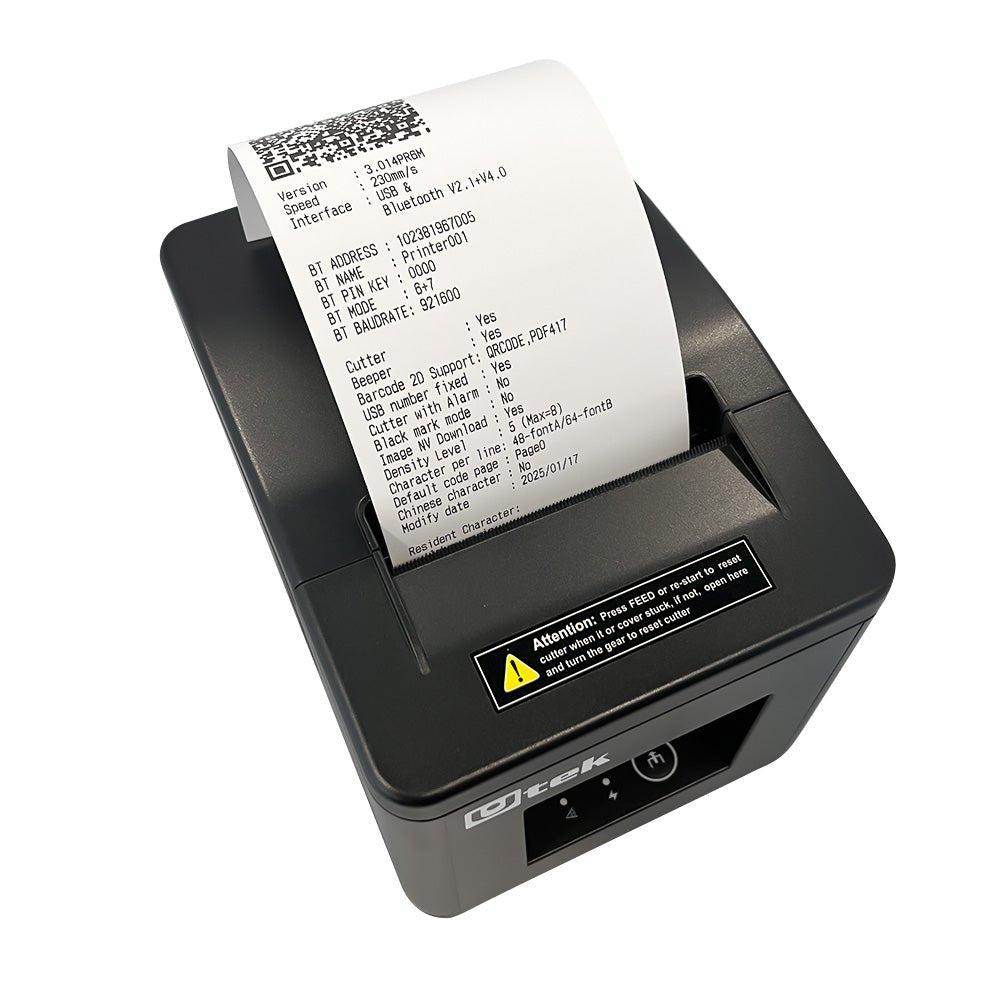 Impresora Térmica 80mm USB + Bluetooth Utek UT - PRT810UBT