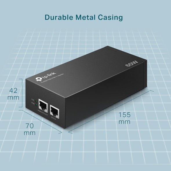 Inyector PoE++ Gigabit Metalico 60W TP-Link TL-POE170S