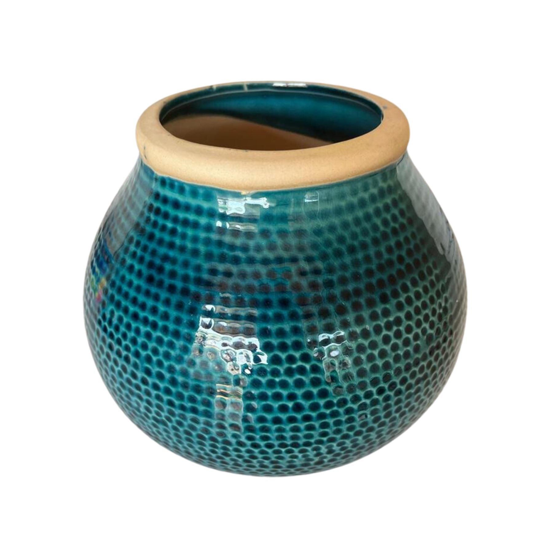 Jarron Florero de Ceramica Azul - Ítems Digital Spa