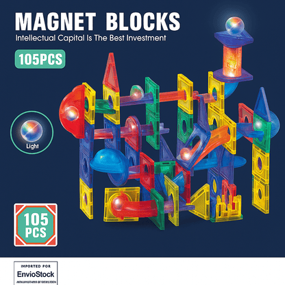 Juego de Pistas Magnéticas con Luz – STEM 105 Piezas