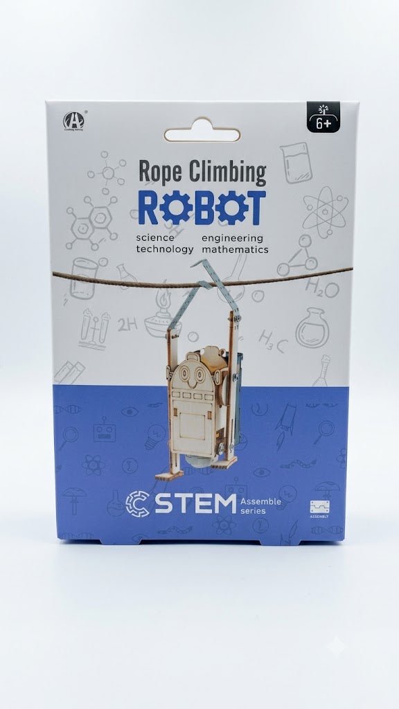 Juguete Educativo STEM Robot Trepador Cuerda Madera