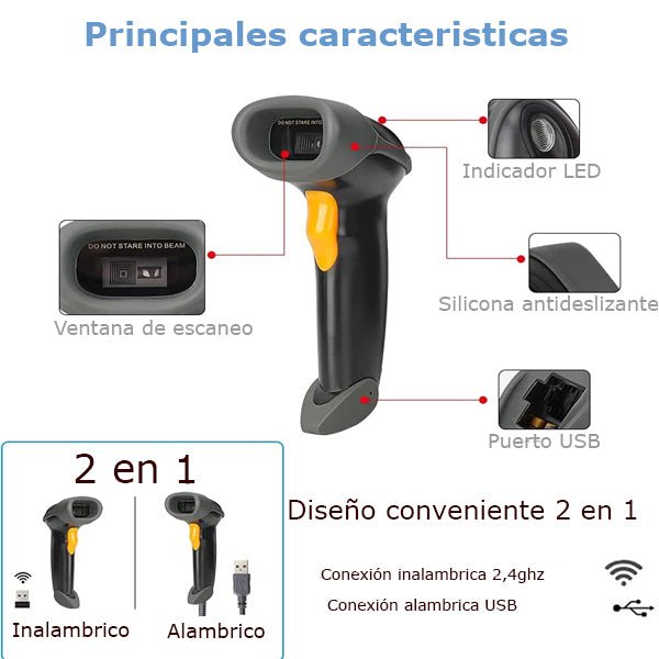 Lector código de barras CCD inalámbrico UT - BSCW30