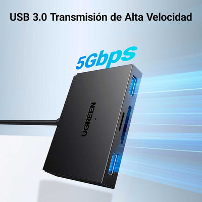 Lector de Memorias Ugreen 4 en 1 USB 3.0 SD MicroSD CF MS