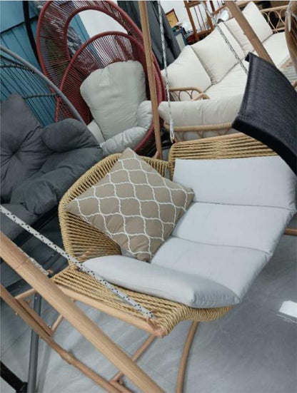 Mecedora columpio de terraza 118×120×158 cm