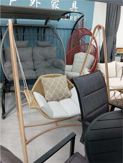 Mecedora columpio de terraza 118×120×158 cm